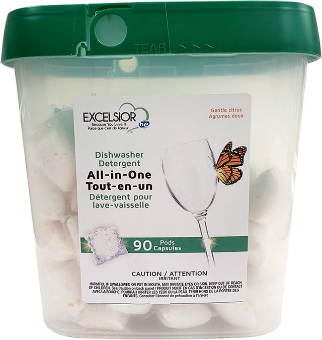 Excelsior® Pack of 90 HE Dishwasher Detergent Pods 0