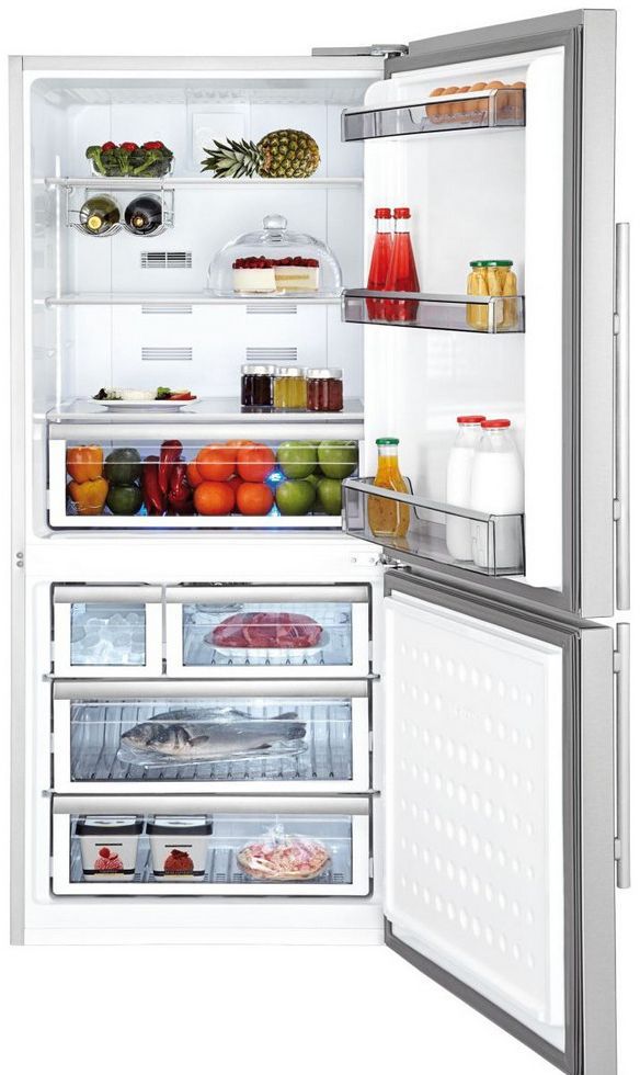 Blomberg® 16.2 Cu. Ft. Stainless Steel Bottom Freezer Refrigerator 1