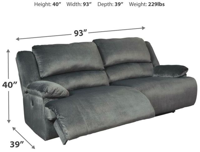 Signature Design by Ashley® Clonmel Charcoal 2 Seat Reclining Power Sofa-1
