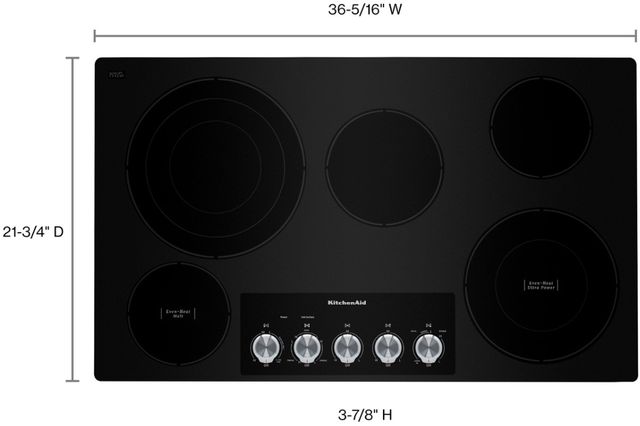 KitchenAid® 36" Stainless Steel Electric Cooktop 7