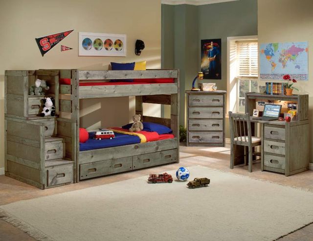 Trendwood Inc. Wrangler Twin/Twin Youth Bunk Bed Ends 2