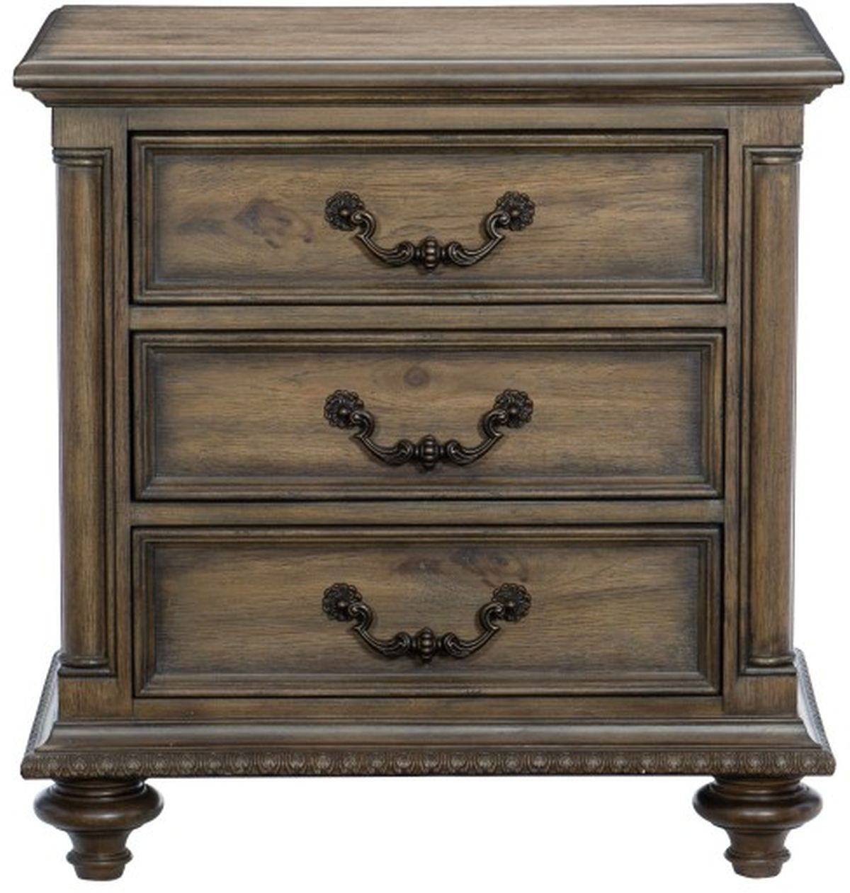 pecan nightstand