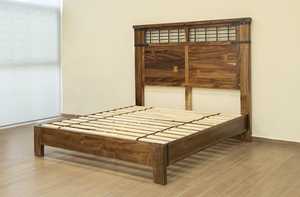 International Furniture Direct Parota Brown Queen Bed