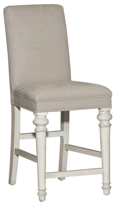 Liberty Furniture Heartland Antique White Upholstered Counter Height Chair - Set of 2