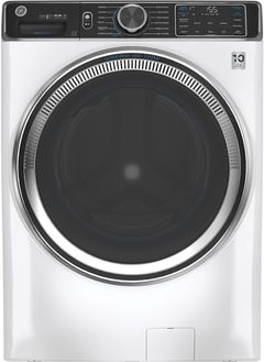 GE® 5.0 Cu. Ft. White Smart Front Load Washer