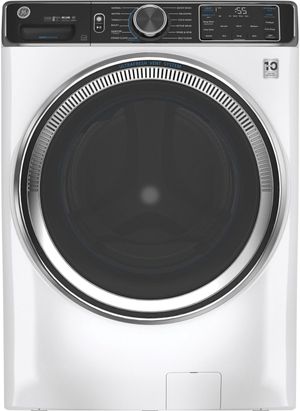 GE® 5.0 Cu. Ft. White Smart Front Load Washer