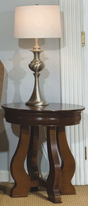 Durham Furniture Solid Accents Candlelight Cherry Louis Philippe Lamp Table 0
