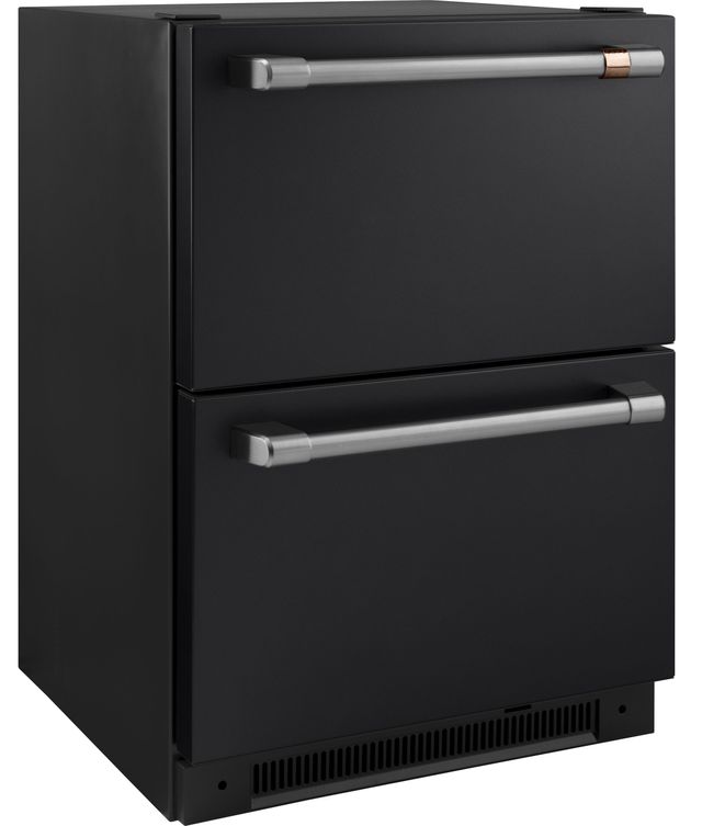 Café™ 5.7 Cu. Ft. Matte Black Refrigerator Drawers-1