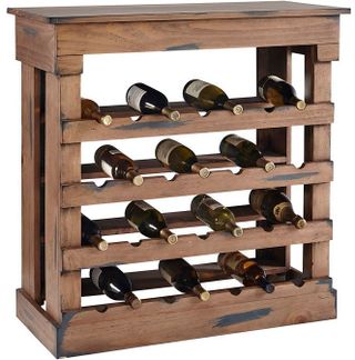 Progressive® Furniture Porter Denim on Toffee Wine Storage Chest