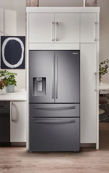 Samsung 22 Cu. Ft. Fingerprint Black Stainless Steel Counter Depth French Door Refrigerator 9
