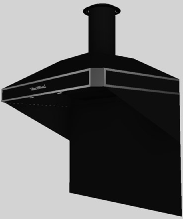 Vent-A-Hood® A Series 48" Black Retro Style Wall Mounted Range Hood-1
