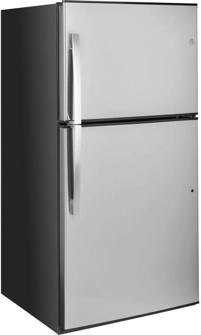 GE 21.2 Cu. Ft. Top Freezer Refrigerator-Stainless Steel-GIE21GSHSS *Scratch and Dent Price $1016.00 Call for Availability* 2