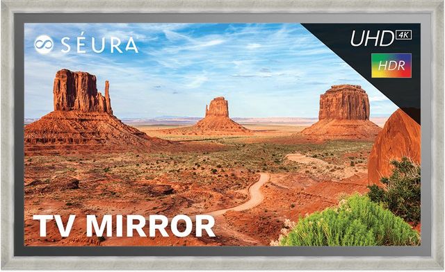 Seura® 75" Spoleto Silver Frame 4K Ultra HD Mirrored TV 0