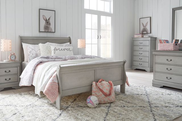 Louis Philippe Antique Grey Bedroom Furniture
