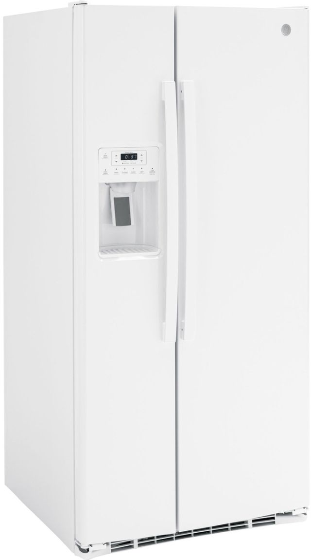 GE® 23.0 Cu. Ft. White Side-by-Side Refrigerator-1