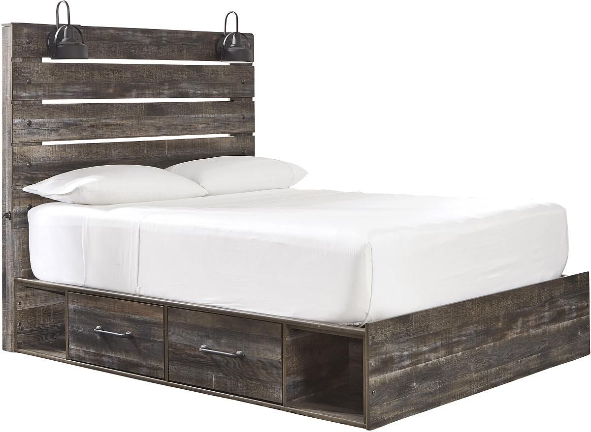 Signature Design by Ashley® Drystan Brown King Panel Bed with 2 Storage Drawers