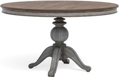 Flexsteel® Plymouth® Distressed Graywash Round Pedestal Dining Table