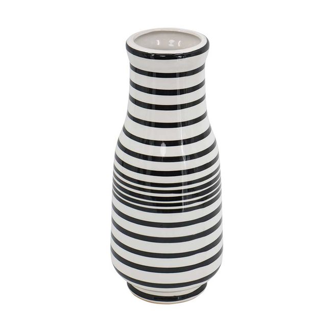 A & B Home Ceramic Black and White Vase-0