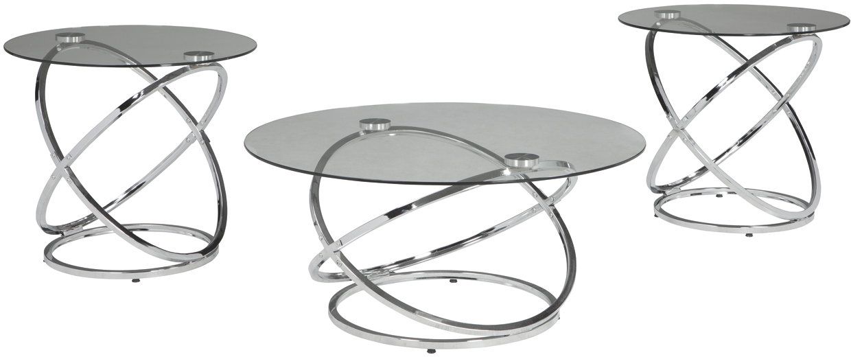 Signature Design by Ashley® Hollynyx 3 Piece Chrome Occasional Table Set