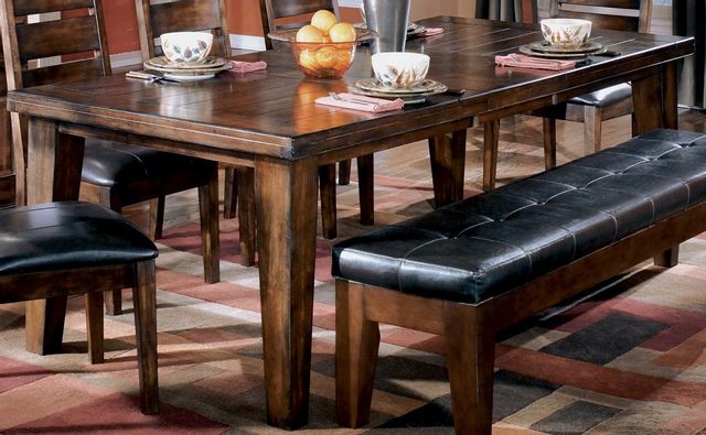Signature Design by Ashley® Larchmont Burnished Dark Brown Dining Table  2