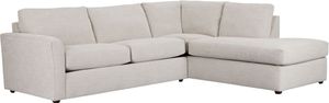 Kevin Charles Fine Upholstery Davis 2-Piece Pisces Dove Micro Right Bumper Sectional