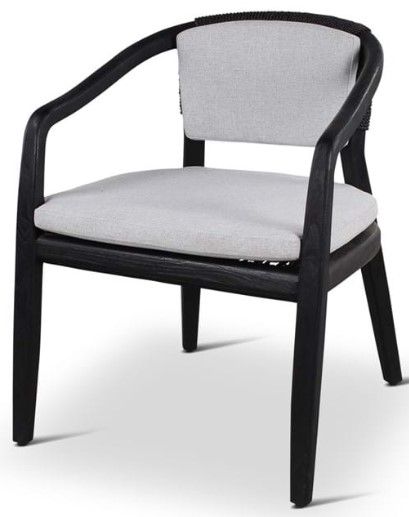 Classic Home Dawn Black/White Outdoor Dining Chair