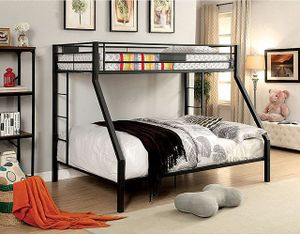 Furniture of America®™ Claren Black Twin XL/Queen Bunk Bed