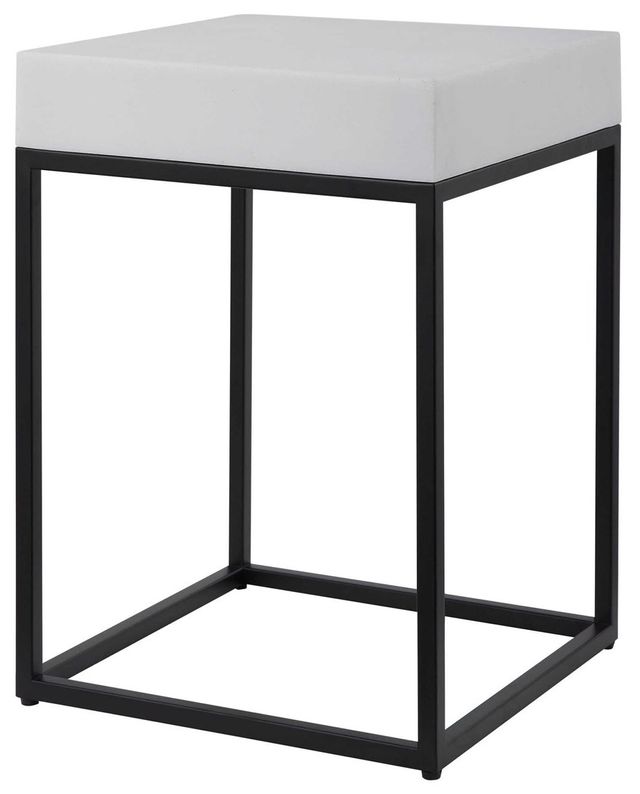 Uttermost® Gambia White and Black Accent Table 1