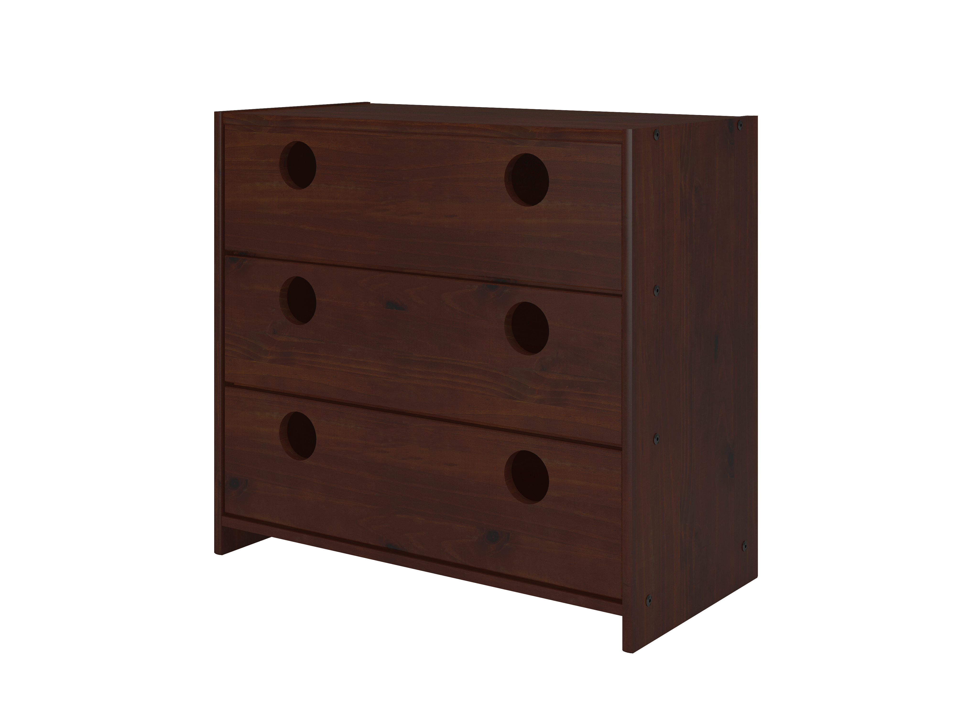 Donco Trading Company Cappuccino Circles Low Loft Drawer Chest