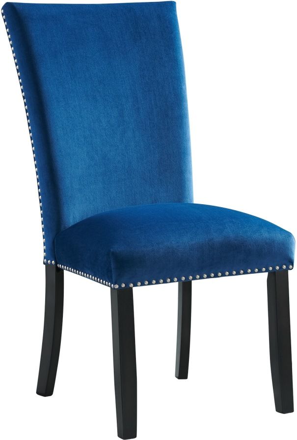 Francesca Blue Velvet Side Chair