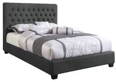Coaster® Chloe Charcoal California King Upholstered Bed