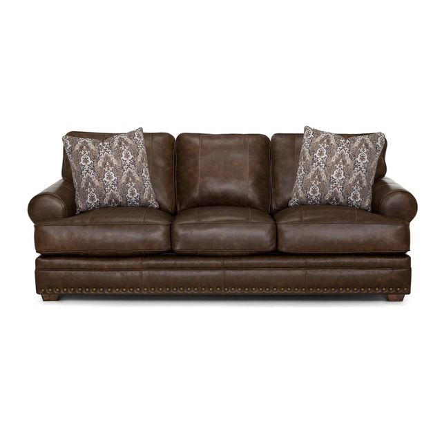 Franklin Tula Leather Brown Sofa & Loveseat-1