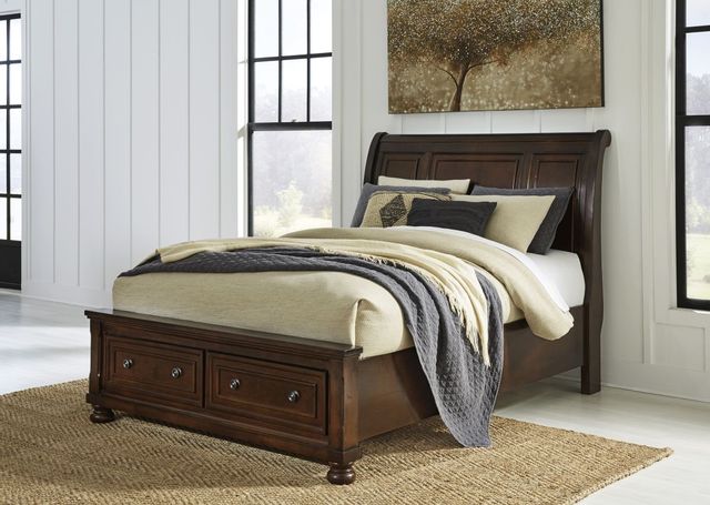 Millennium® by Ashley® Porter Rustic Brown King Sleigh Bed 24