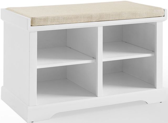 Crosley Furniture® Anderson White/Tan Storage Bench-0