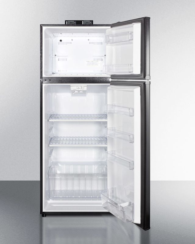 Summit® 10.3 Cu. Ft. Black Top Freezer Refrigerator 2