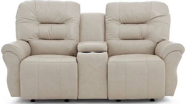 Best® Home Furnishings Unity Power Reclining Space Saver® Leather Loveseat with Console 1