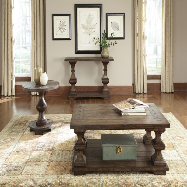 Liberty Furniture Sedona 3-Piece Kona Brown Occasional Table Set 0