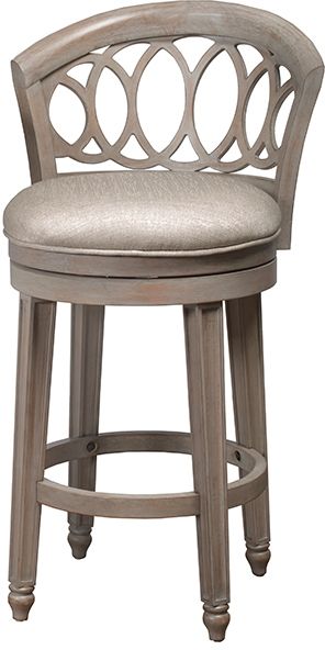 Hillsdale Furniture Adelyn Antique Graywash Swivel Counter Height Stool