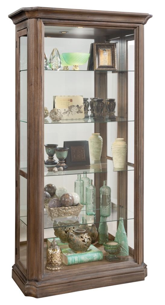 Philip Reinisch Co Townsend II Rustic Oak Collectors Cabinet