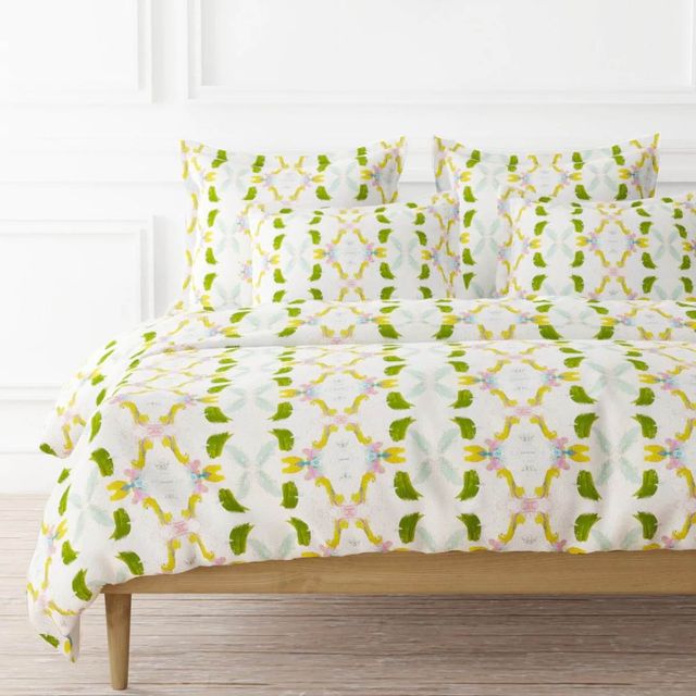 Laura Park Designs Dogwood Multi-Colored Microlux King Duvet Cover-0