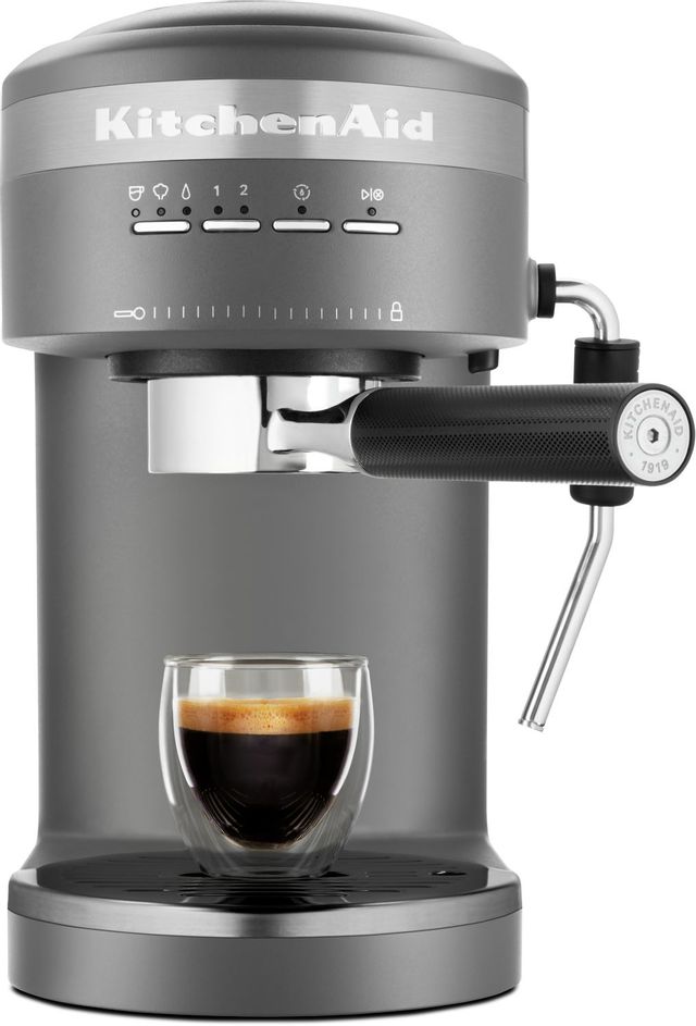 KitchenAid® Matte Charcoal Grey Semi-Automatic Espresso Machine 2