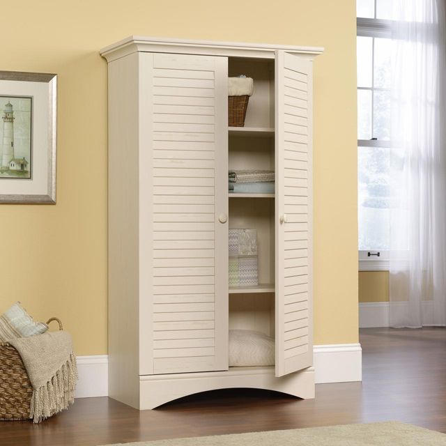 Sauder® Harbor View Antiqued White Cabinet-1
