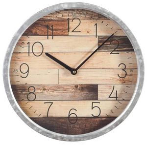 Stylecraft Beige/Brown/Silver Wall Clock