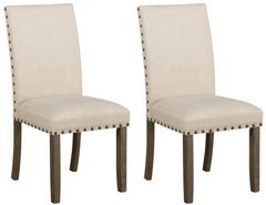 Coaster® Coleman 2-Piece Beige/Rustic Brown Upholstered Side Chairs