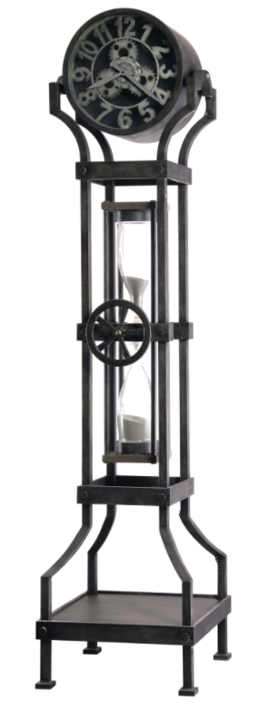 Howard Miller® Black/Grey Hourglass III Floor Clock