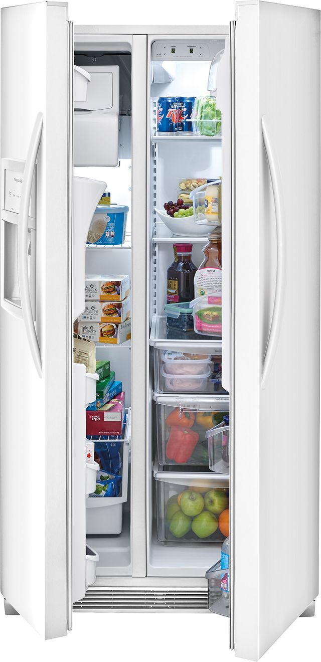 Frigidaire® 25.5 Cu. Ft. Standard-Depth Side by Side Refrigerator-Pearl White 7