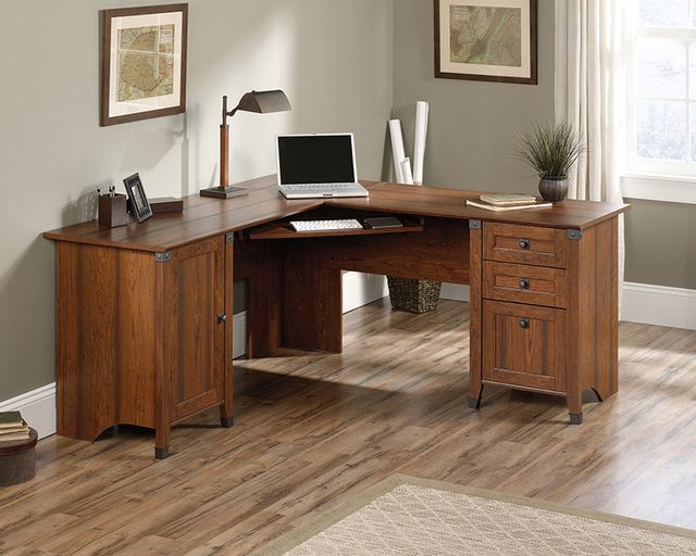 Dorrinson Home Office L-Desk with Storage Wow Furniture Outlet Inc.