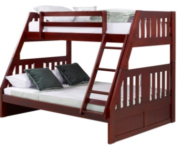 Donco Trading Company Merlot Twin/Full Mission Bunkbed