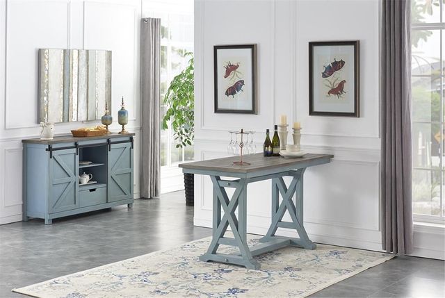 Coast2Coast Home™ Bar Harbor Blue/Brown Counter Height Dining Table 4