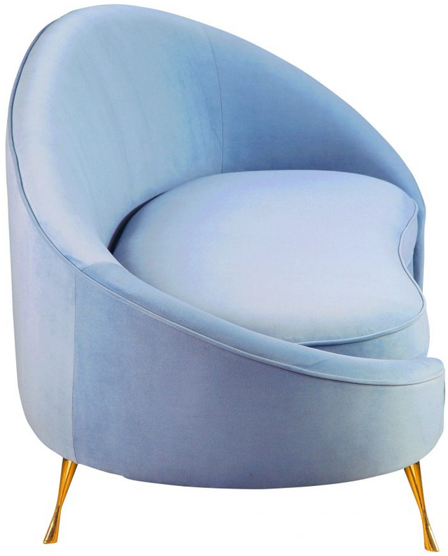 Moe's Home Collection Abigail Blue Chaise 3